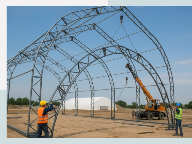 Монтаж ангаров в Горно-Алтайске от 622 руб. - Надежно и быстро